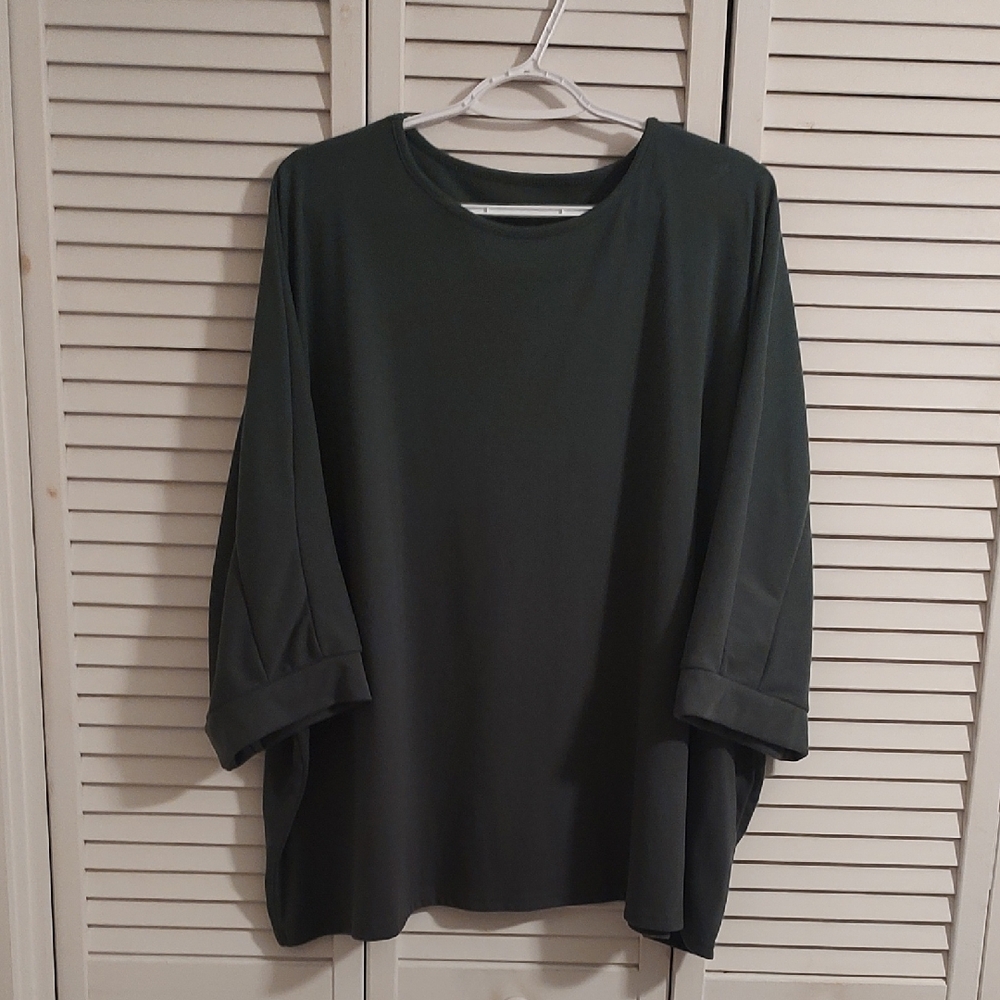 SHEIN Dark Green Long Sleeve Top